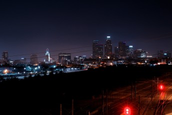 Downtown at night